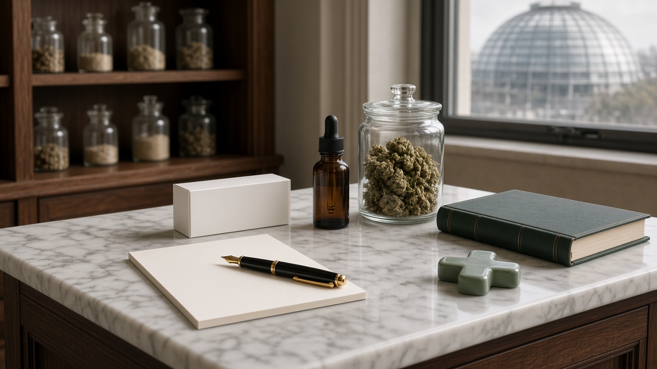 Comptoir de pharmacie et texte de loi : cannabis médical en Allemagne